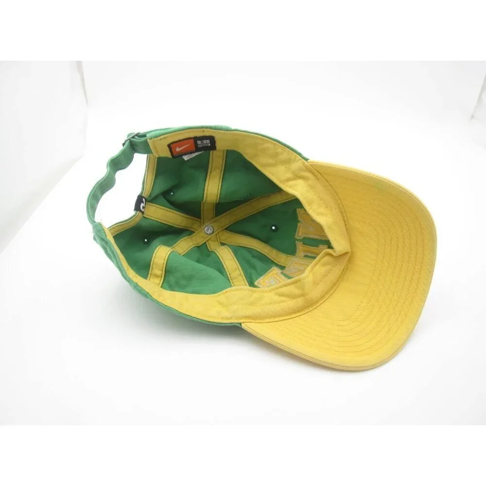 Y2K Vintage Nike‎ Spell Out Adjustable Embroidered One Size Cotton Hat (C)
